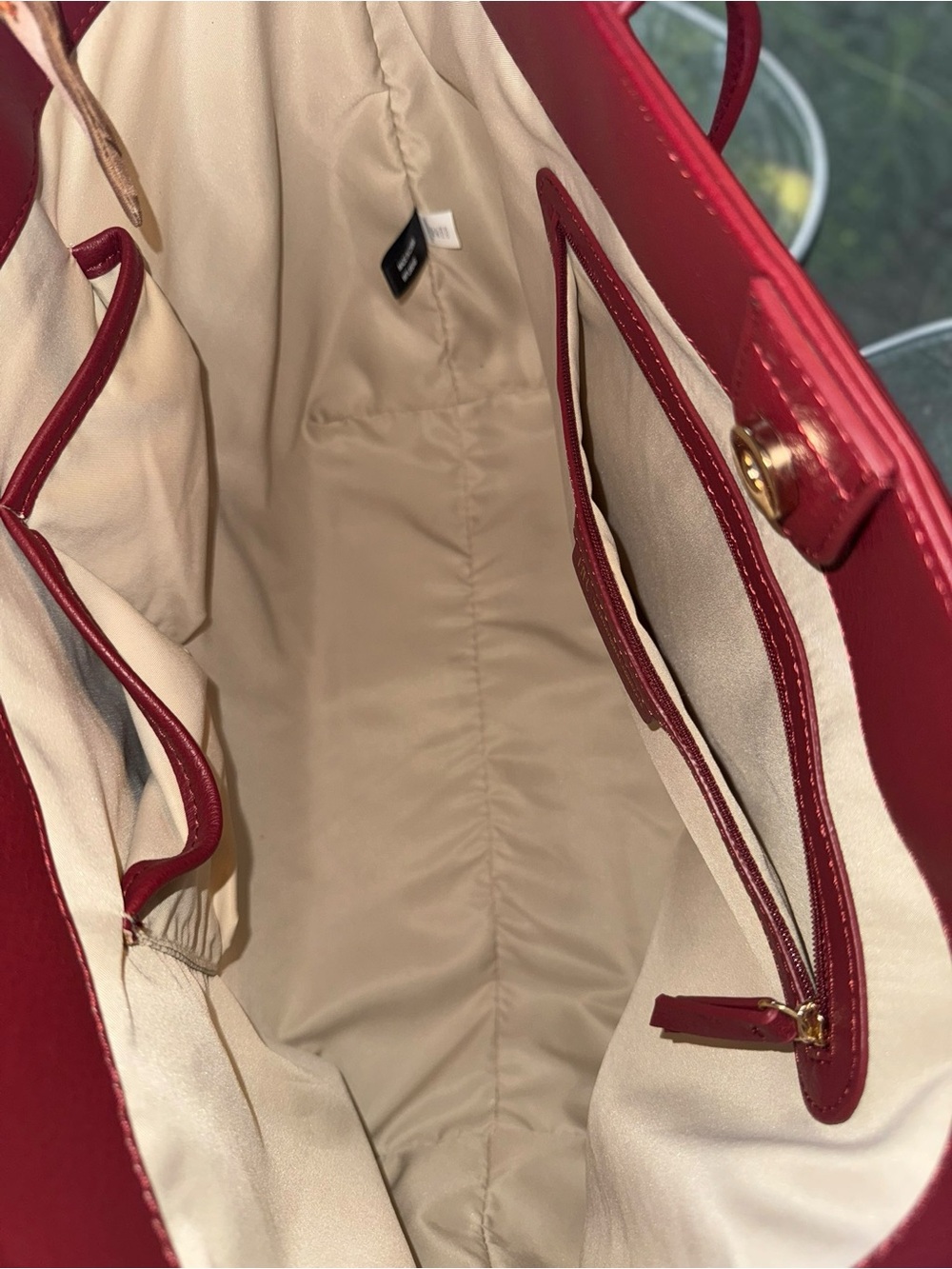 INC International Concepts Zoiey Tote Bag in Berry Red NWT with flaw - Picture 10 of 13